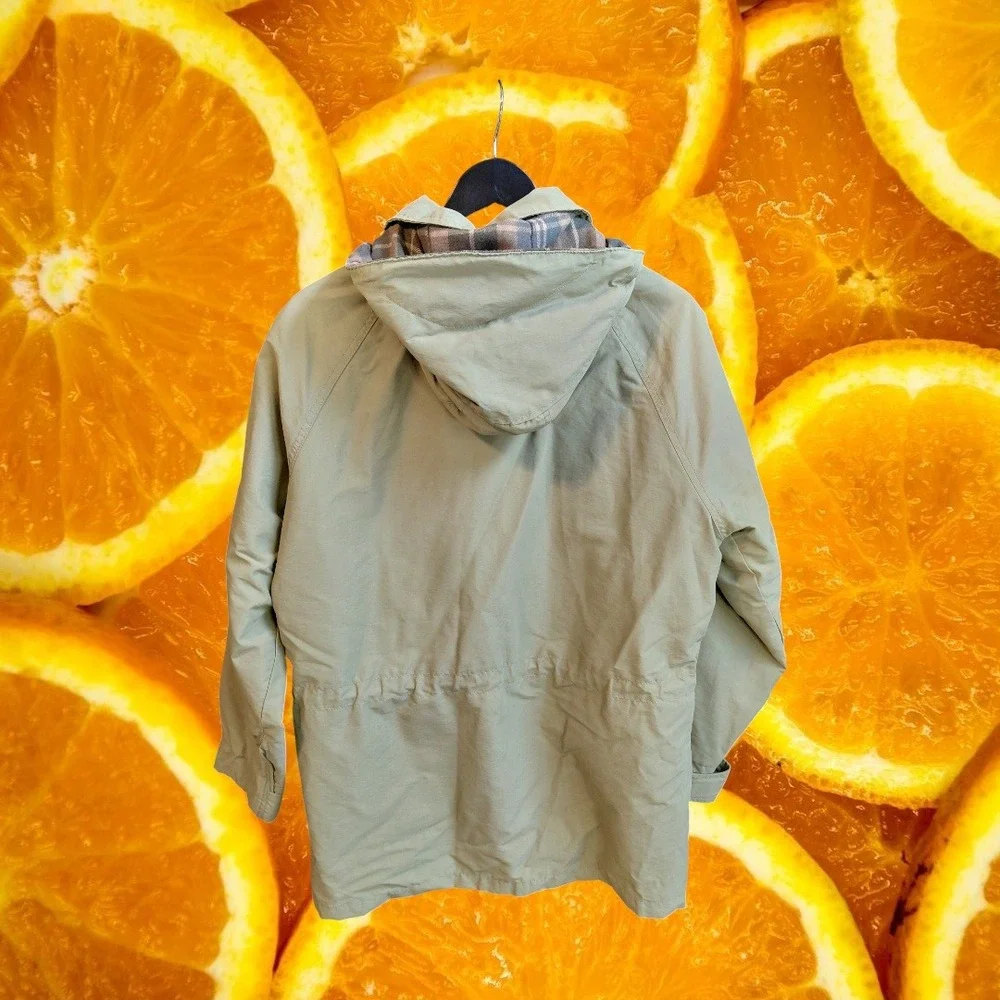 Woolrich‎ Womens Sage Green Lined Utility Jacket Size Large Hooded